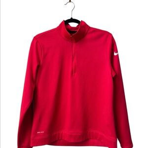 Nike Women’s Red Dri-FIT Essential Half-Zip Golf Pullover - Size M